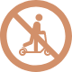 No scooters, skateboards, rollerblades